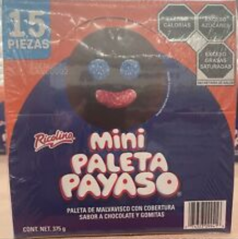 Paleta Payaso Mini Ricolino 15 pack .